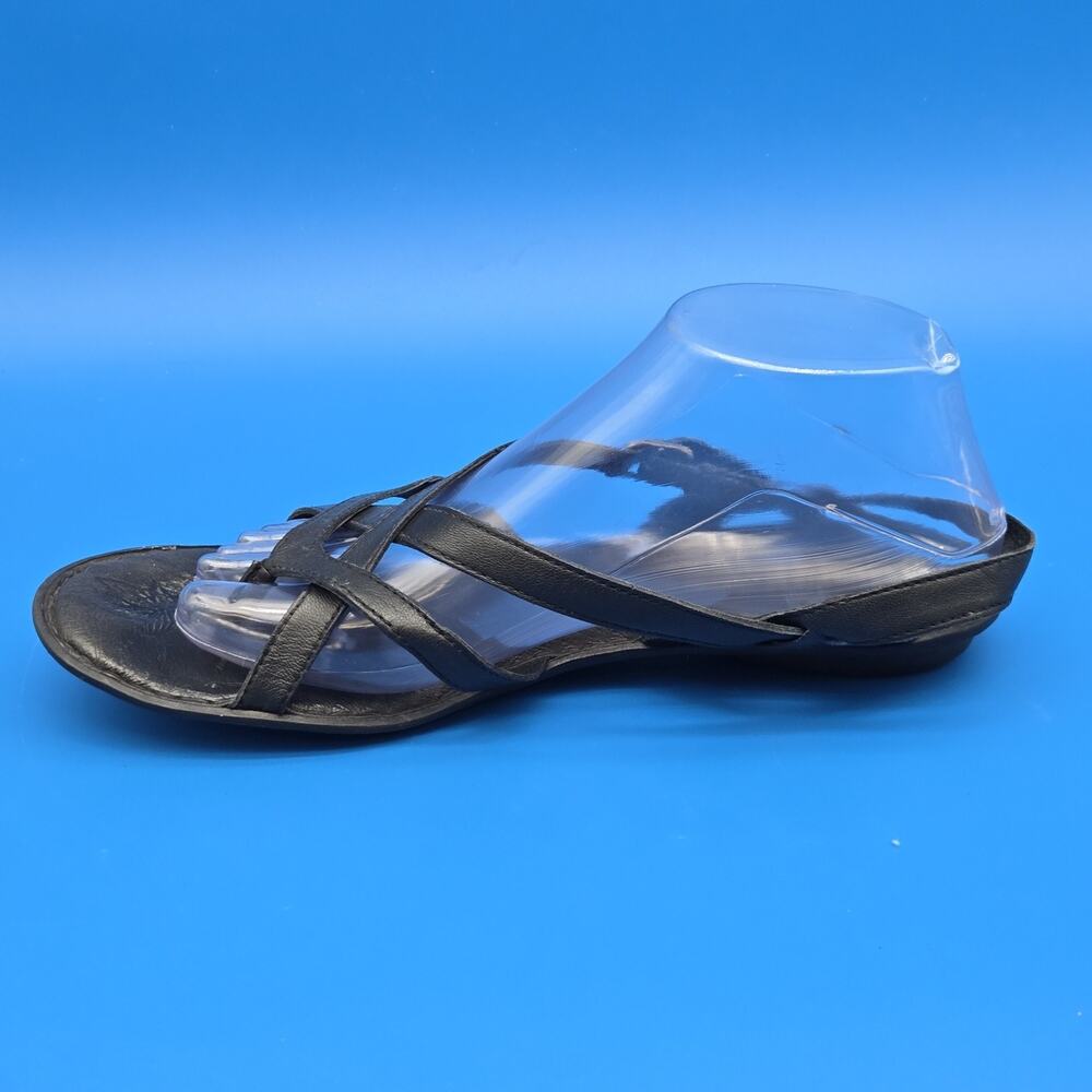 Born Mai Leather Strappy Sandals Women’s Size 10 Black Slingback Comfort - Picture 8 of 11